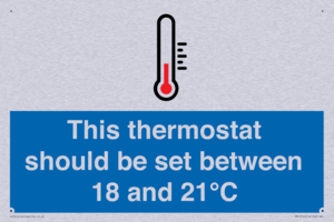 This thermostat should be set between 18 and 21°C